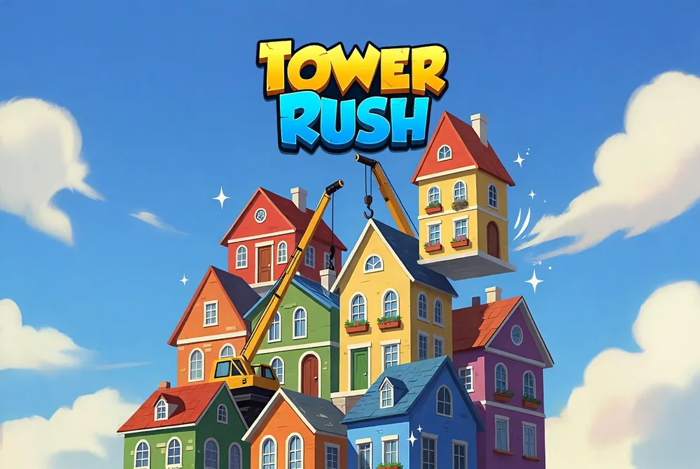 Tower Rush app running on a smartphone screen